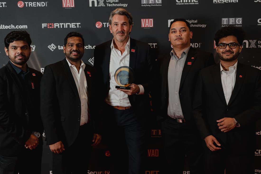 VAD Technologies team receiving regional industry recognition