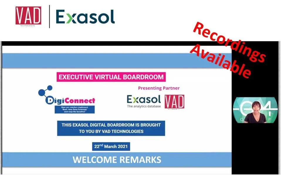 Digital Boardroom Recordings Available: “How can retailers implement ‘Real-time Data Centricity’ and reap the benefits?”