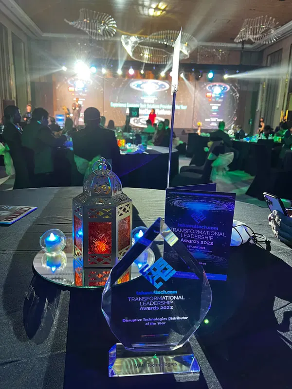 VAD Technologies named “Disruptive Technologies Distributor of the Year” at the Transformational Leadership Awards 2022