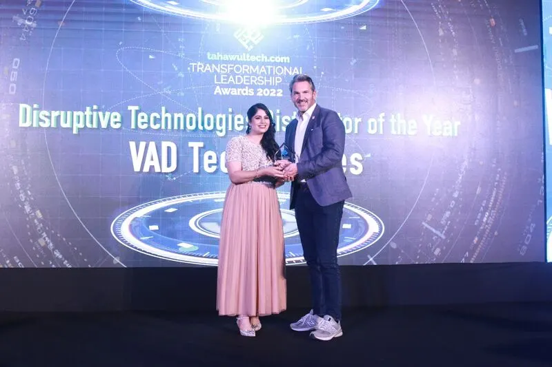 VAD Technologies named “Disruptive Technologies Distributor of the Year” at the Transformational Leadership Awards 2022